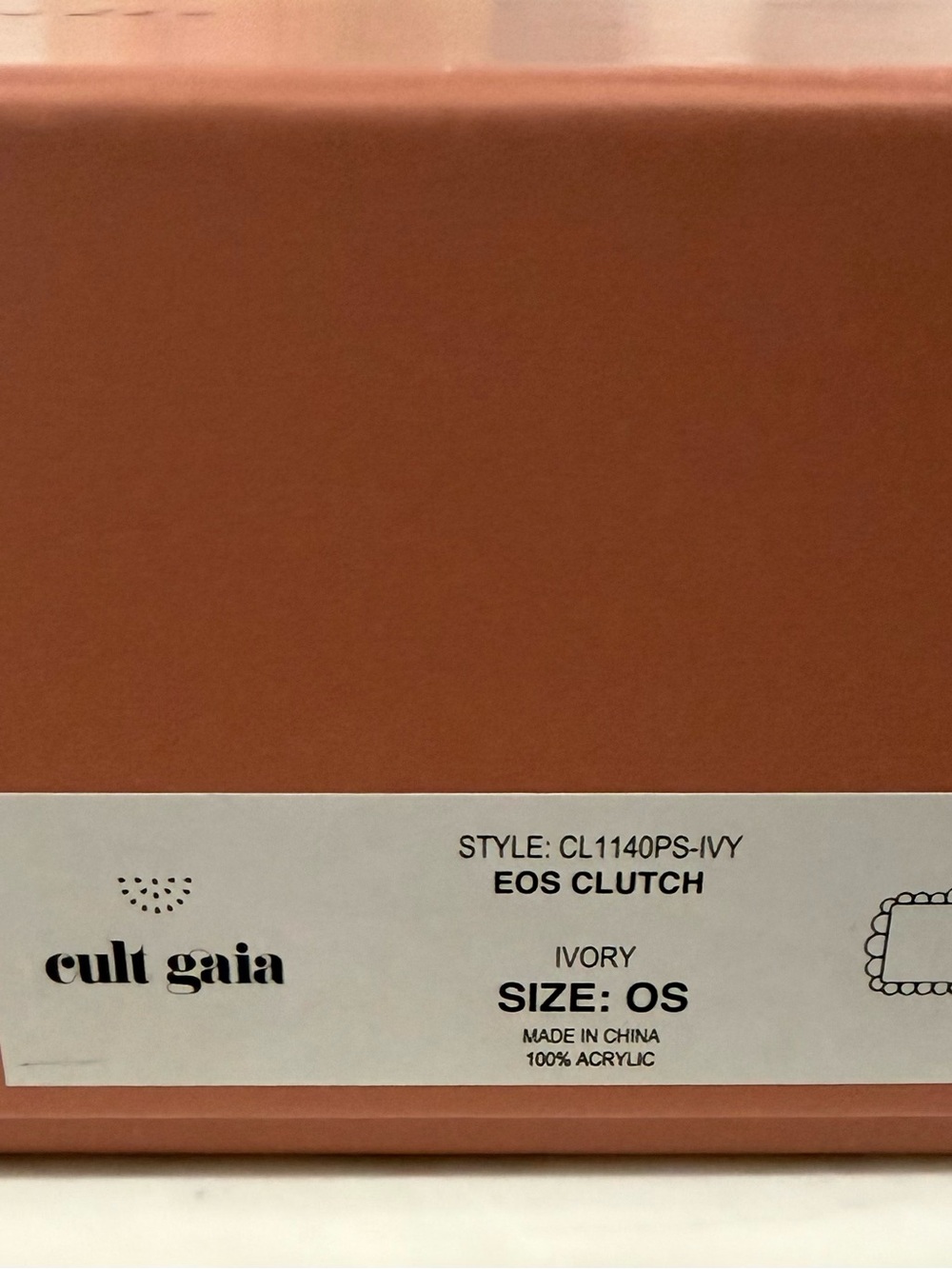 cult gaia Eos Box Clutch Pearl-Trimmed Iridescent Clutch - Picture 3 of 5